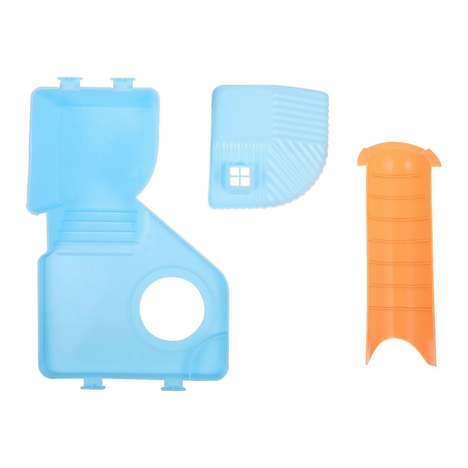 Blue Plastic Hamster Toy Exercising Plaything 2Pcs for Pet Accessories