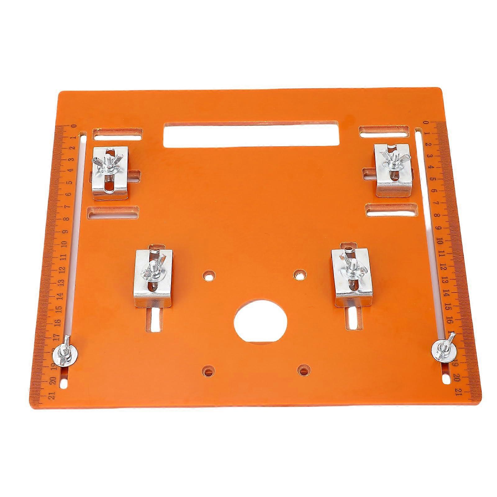 Circular Saw Base Plate with Precision Scale Markings, Router Table Insert Plate for Woodworking
