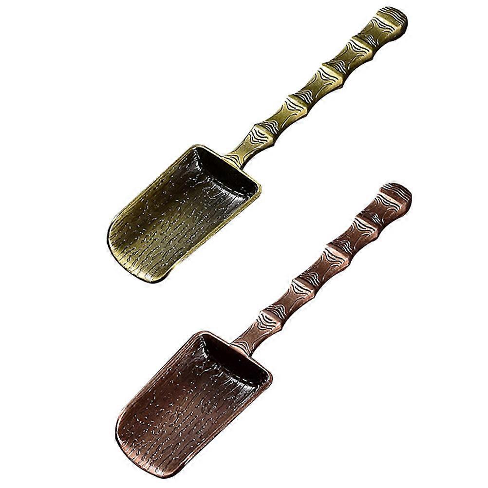 Tea Alloy Spoons for Tea Function 2Pcs Scoops in Assorted Color