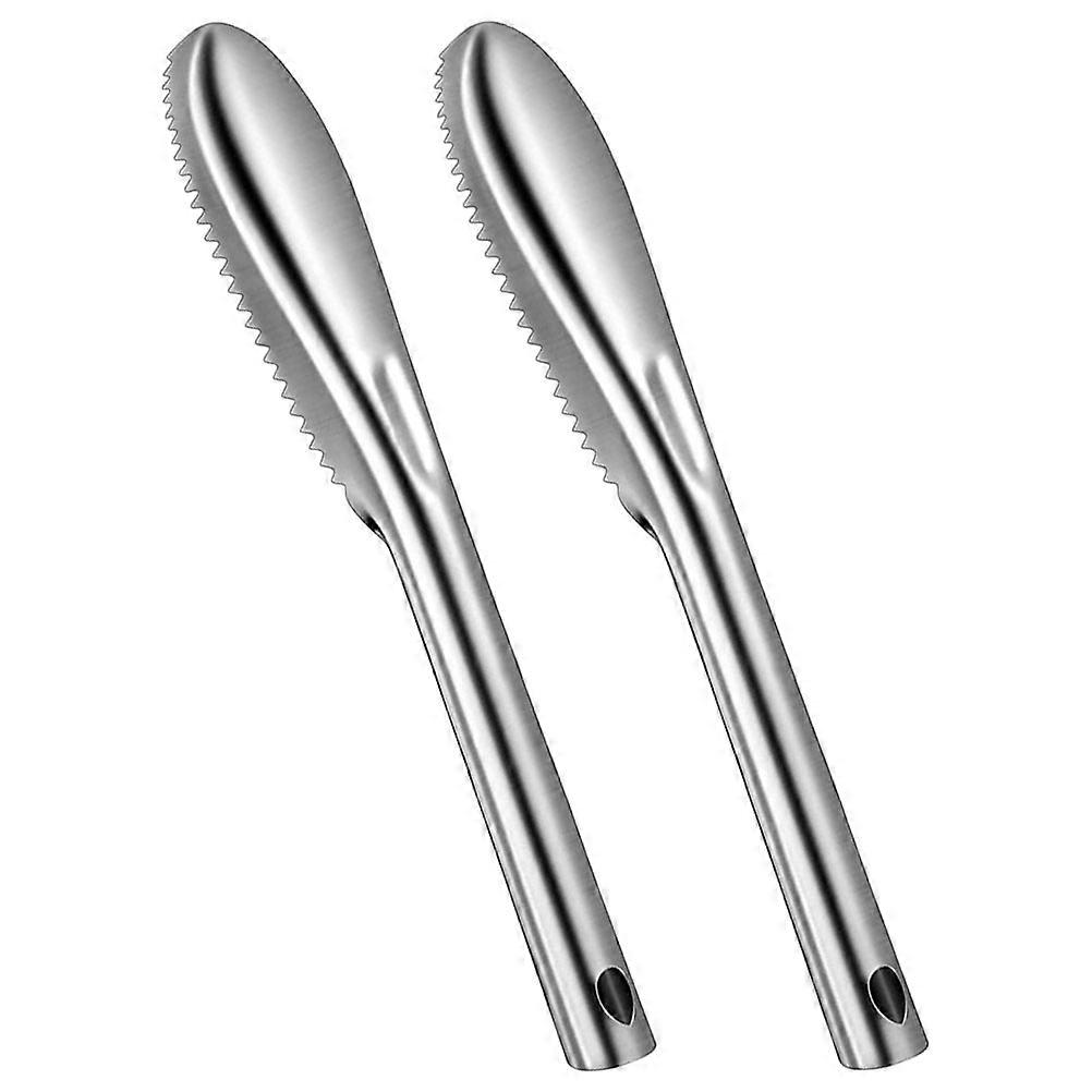 Stainless Steel Fish Scaler Fish Scale Cleaning Tool for Kitchen Use 2Pcs