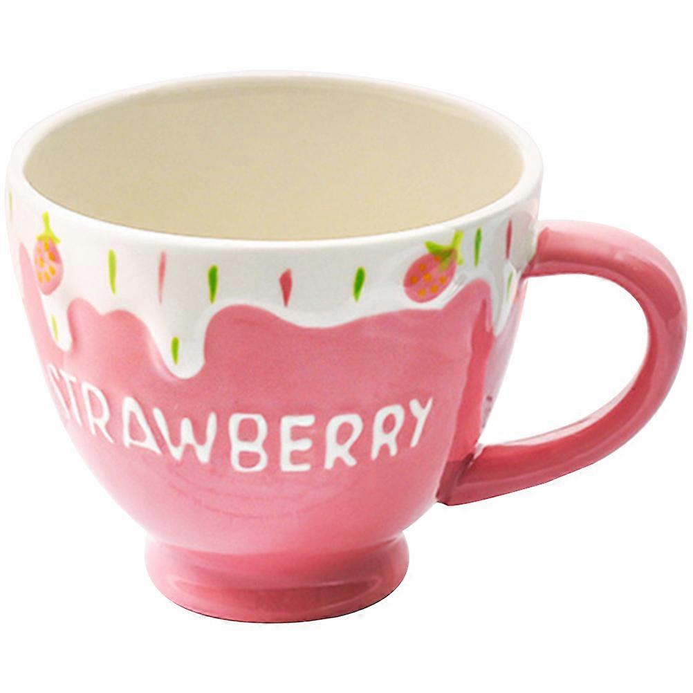 Strawberry Ceramic Cup Multi-Function Milk Cup Household Coffee Mug
