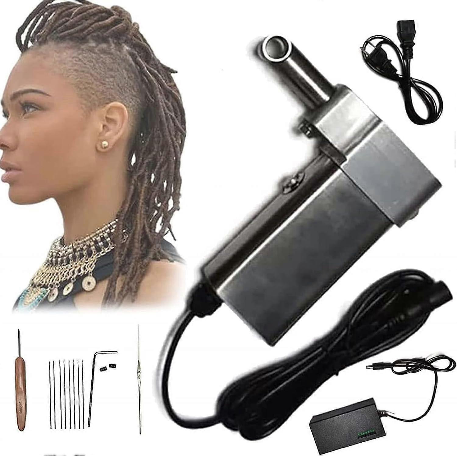 Electric Dreadlock Machine with 20 Automatic Crochet Needles 16mm for Professional Locs and Extensions