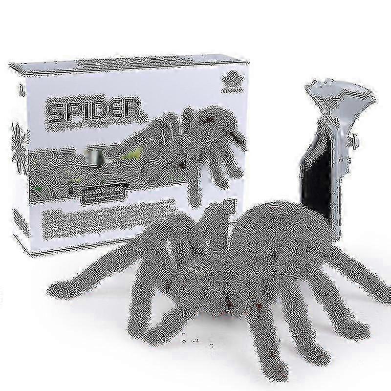26-27 Wireless Remote Control Spider, Multi-function High Simulation Remote Control Two-way Four-way Spider Infrared Remote Control Tarantula Black Wi
