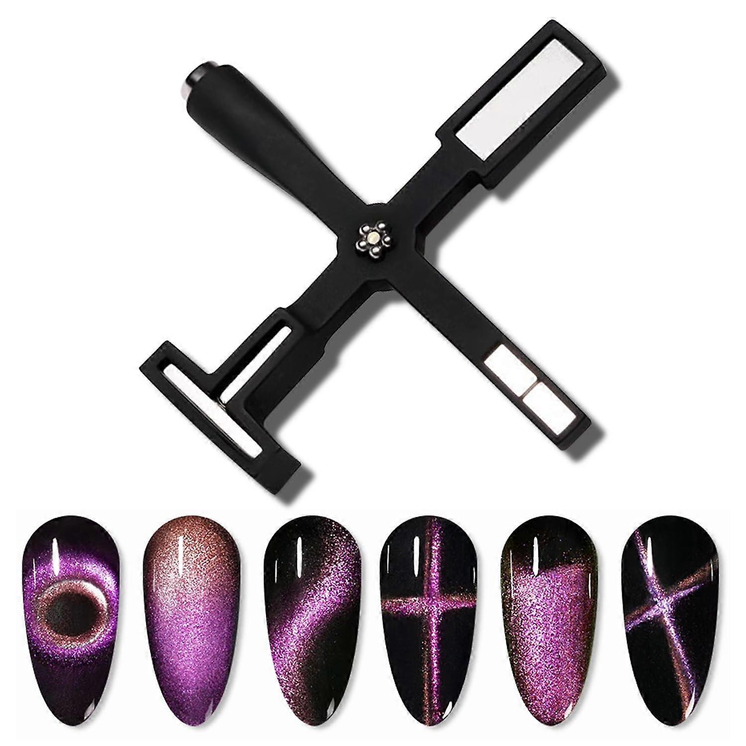 5 in 1 Cat Eye Nail Magnet Tool with Multiple Patterns and Interchangeable Magnetic Tips Set
