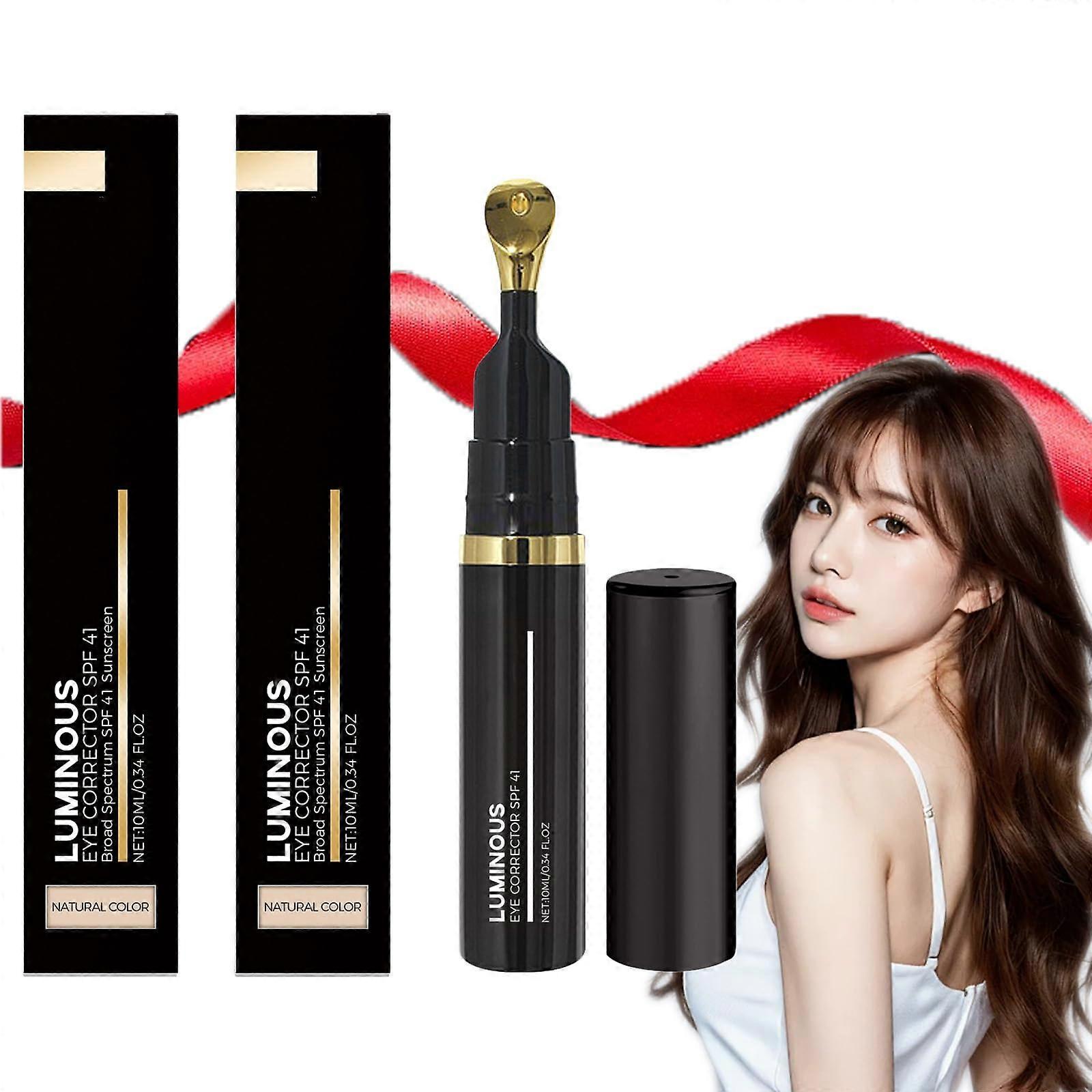 Under Eye Concealer SPF41 Full Coverage Waterproof Color Corrector for Dark Circles Natural 2Pack