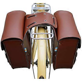 Retro Bicycle Rack Bag Leather Rear Rack Bike Bags Robust Rear Seatpost for Retro Bicycle Saddle Rack Accessories,Black