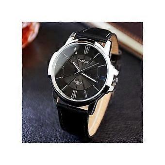 Luxora Svart/silver Mode Sport Coola Herr Quartz Klockor Armbandsur Presentklocka Herr
