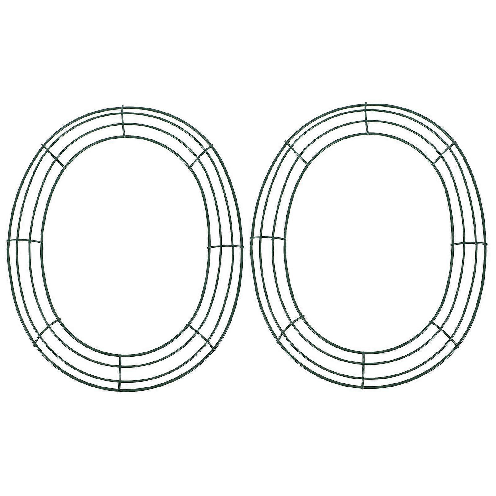 2Pcs Egg Shaped Wreath Frames Easter Wreath Making Rack DIY Craft Supplies