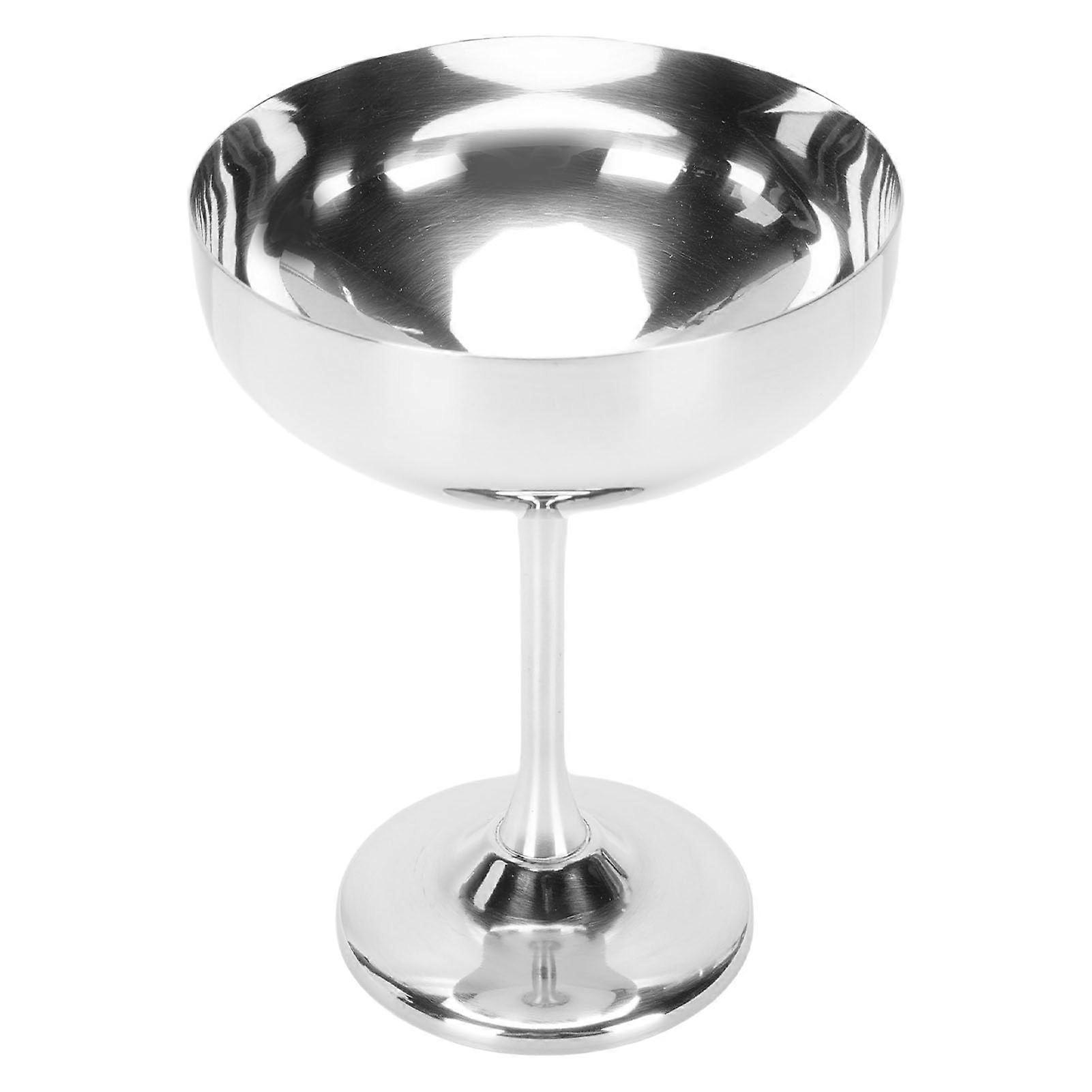 Stainless Steel Dessert Cup Goblet Shape RustResistant MultiUse for Ice Cream Fruit Salad