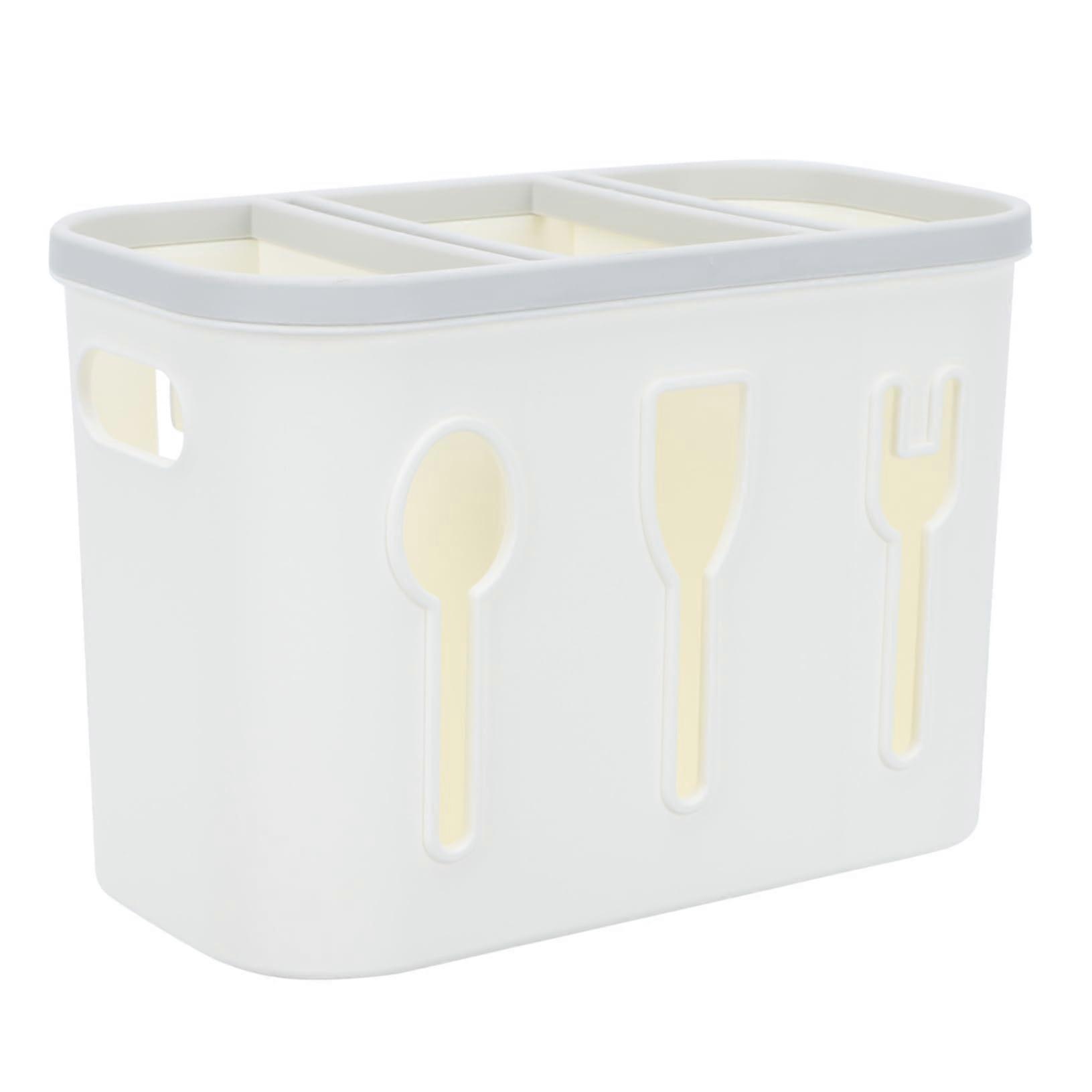 Utensil Organizer for Kitchen Countertop, Compact Silverware Holder with Quick Drying Design