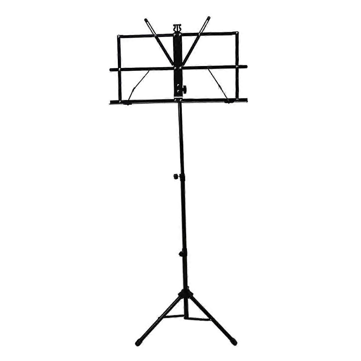 Adjustable Sheet Music Stand Foldable Tripod with Page Clips and AntiSlip Rubber Base