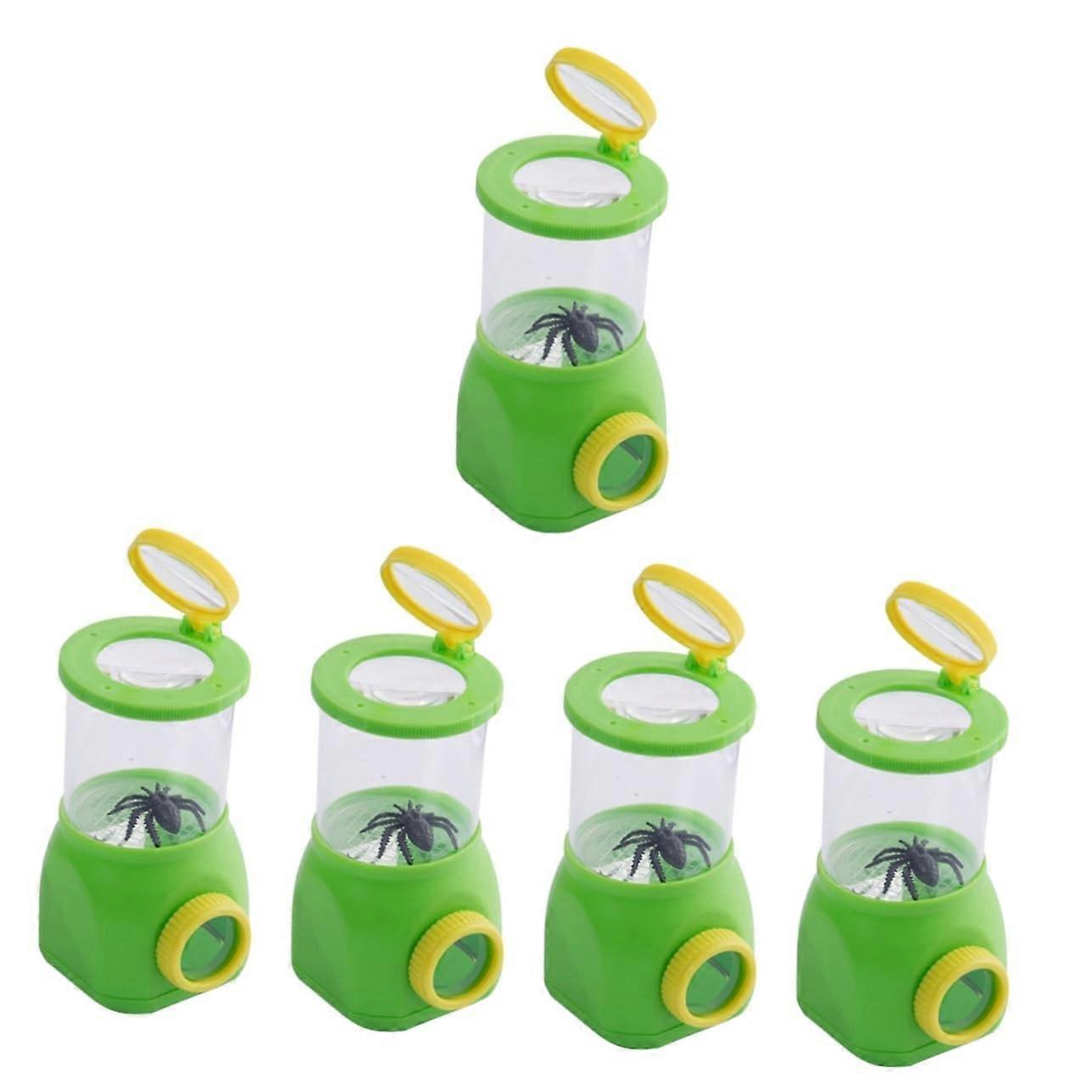 5pcs Insect Viewer Bug Catching Kit with Magnifying Observation Box for Kids Educational Use
