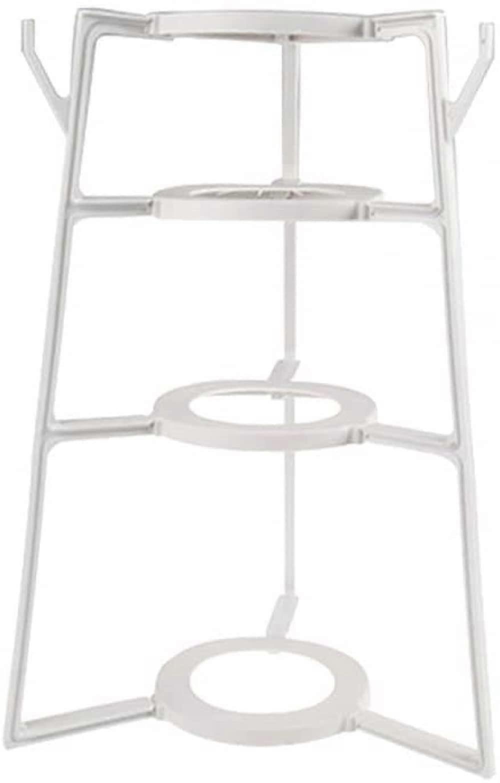 4 Layer Pot Rack with Dual Side Hooks, Detachable Kitchen Storage Organizer for Cookware