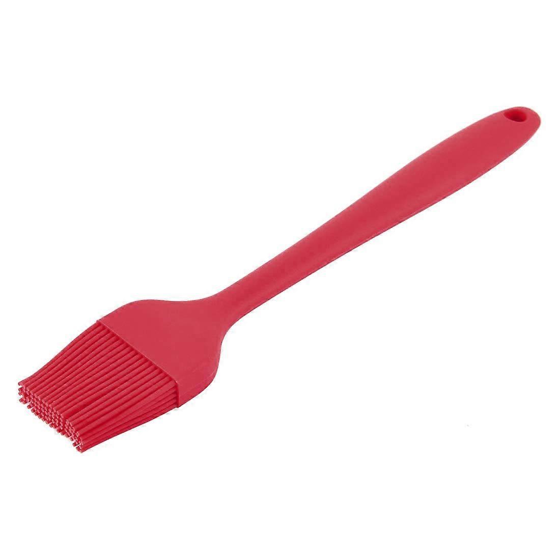 Silicone Basting Brush Heat Resistant Long Handle for BBQ Grilling and Baking Red