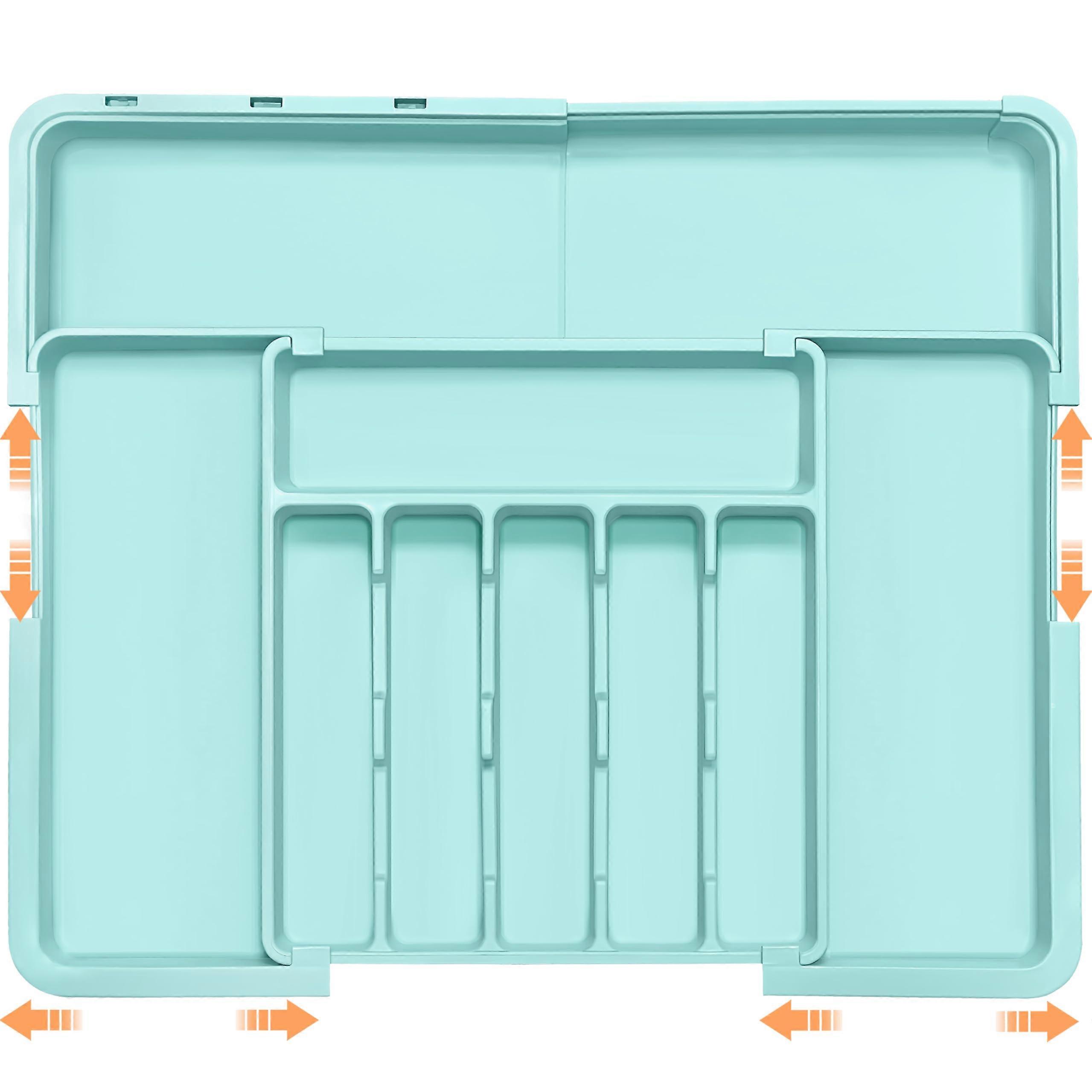 Expandable Silverware Drawer Organizer BPA  Utensil Tray 69 Slots Adjustable for Kitchen