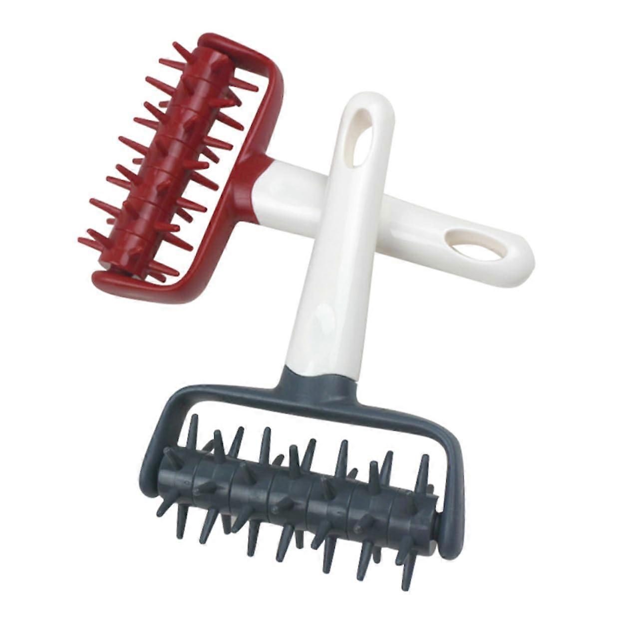 Pastry Dough Roller Docker for Baking, Pizza Dough Roller Hole Puncher with Comfortable Grip, 2pcs