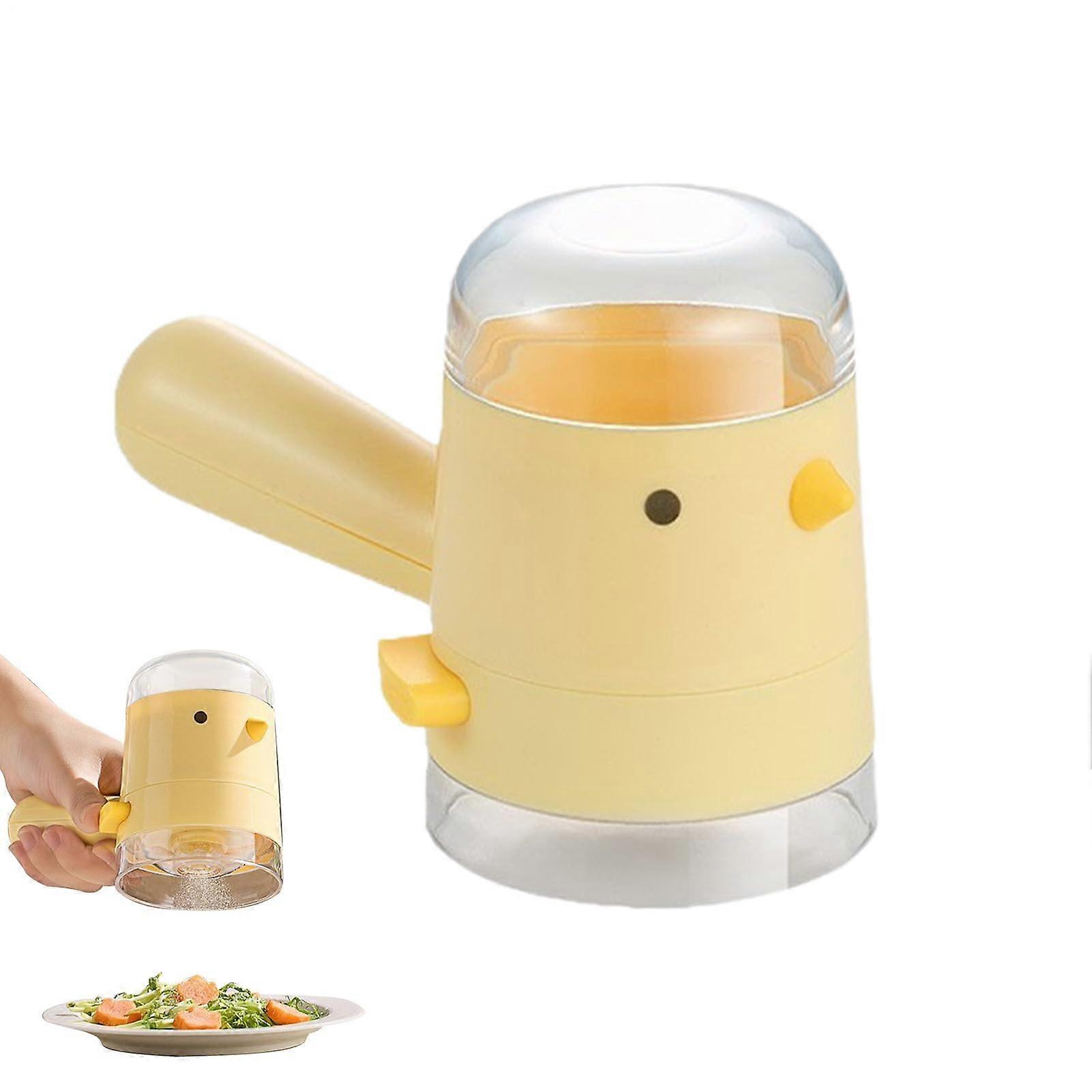 Salt and Pepper Shaker with Handle, Precise 0.5g Dispensing, Airtight Moistureproof for Cooking