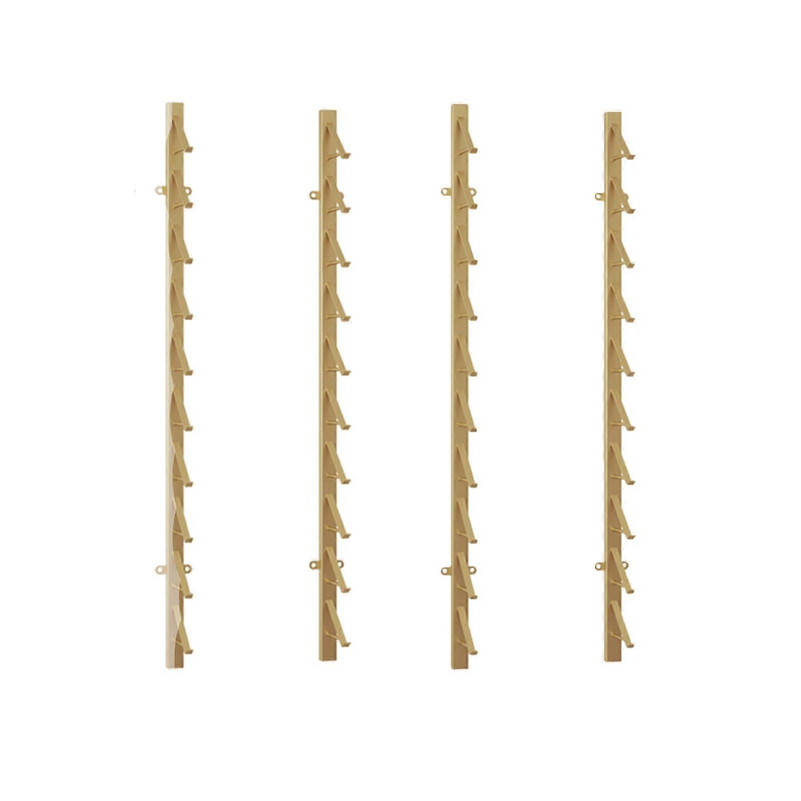 Gold Iron Wall Mounted Tile Display Stand, 10Tier Flooring Sample Rack, SpaceSaving Holder 4.1in