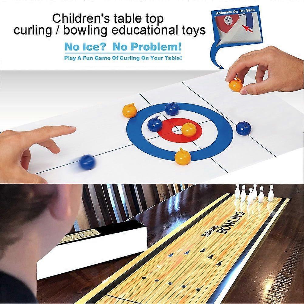 Desktop Game Children Mini Tabletop Curling Bowling Ball Game Decompression