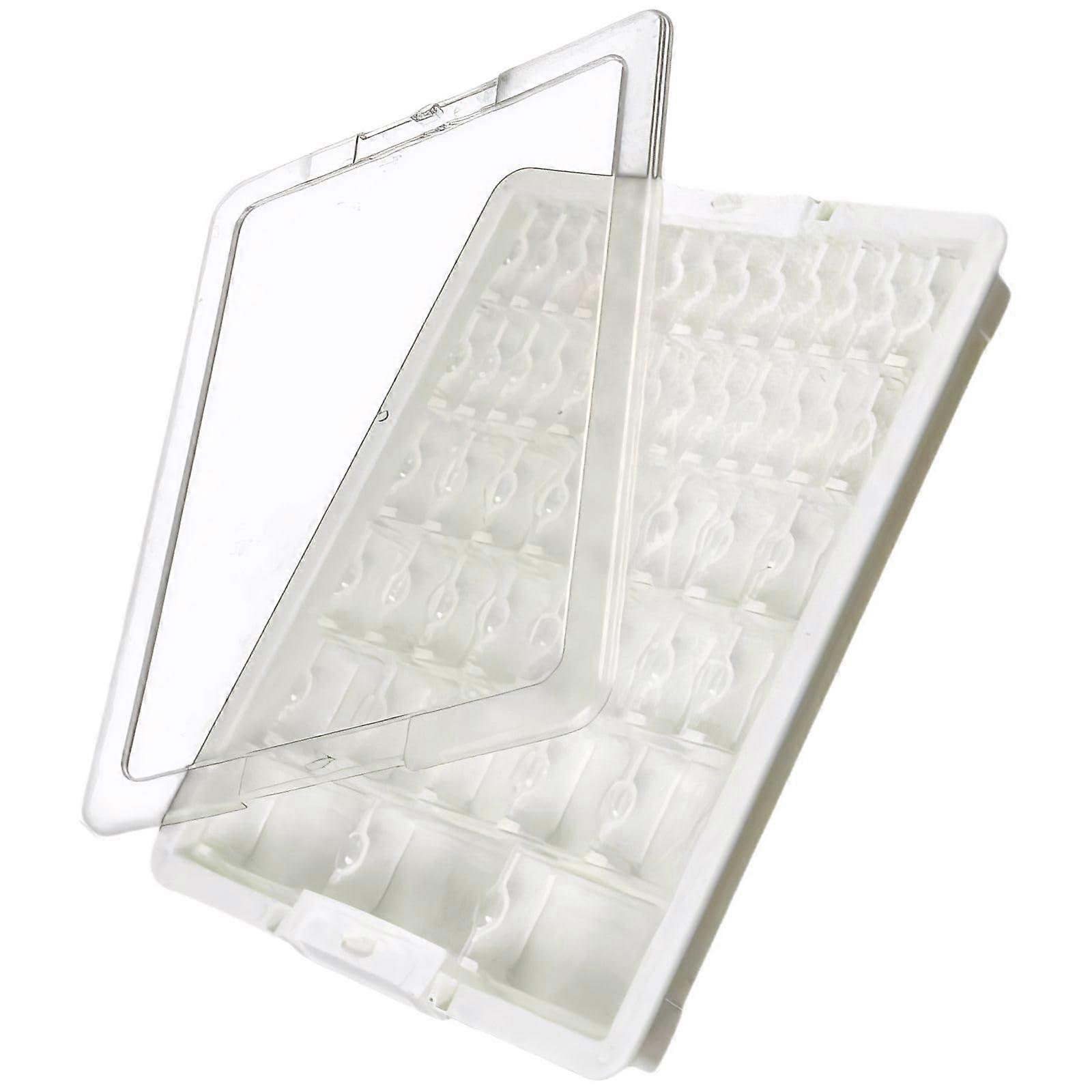 Bead Storage Organizer with 50 Removable Compartments Clear Jewelry Making Storage Box
