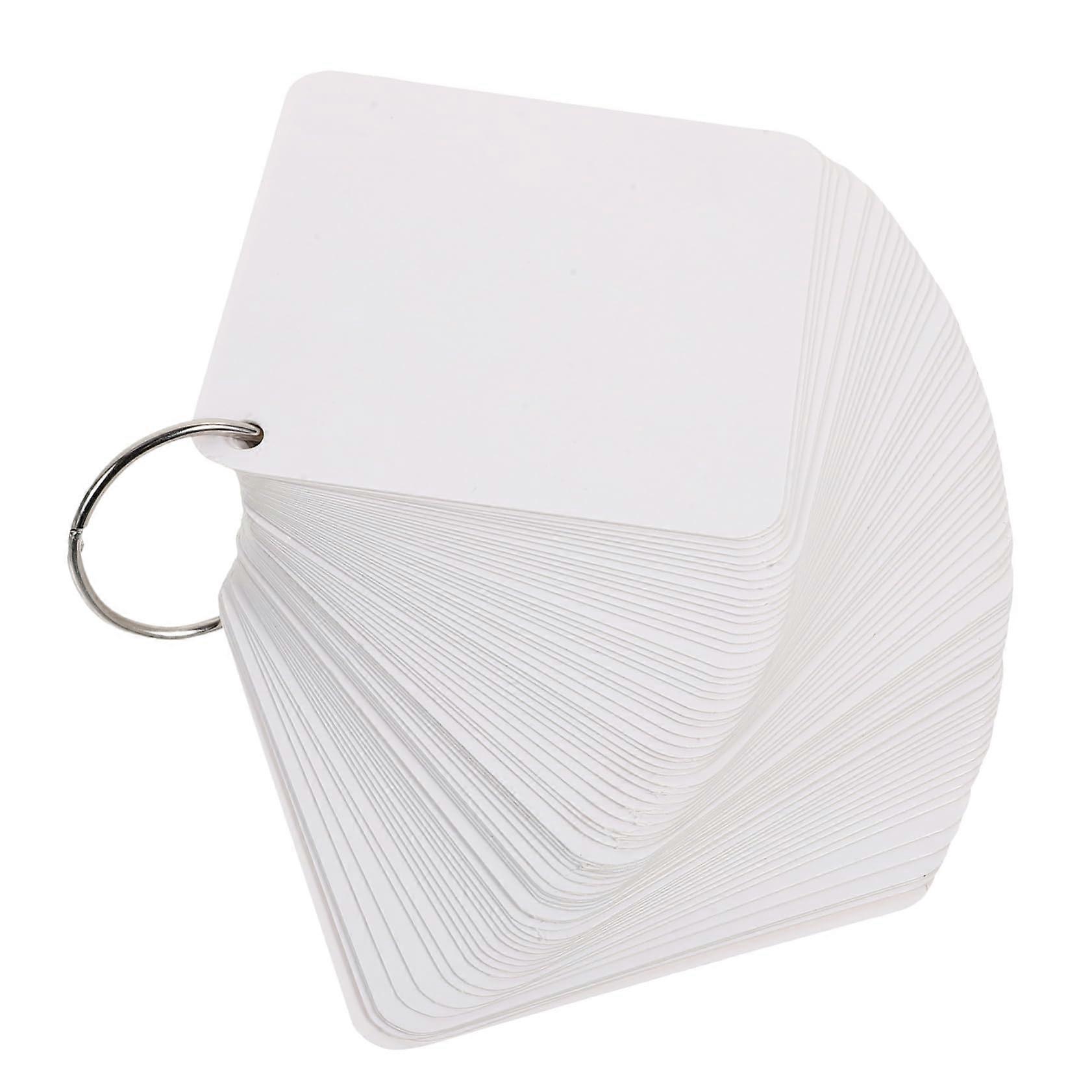 Blank Flash Cards with Binder Rings for Studying and Note Taking, Smooth DoubleSided Index Cards Set
