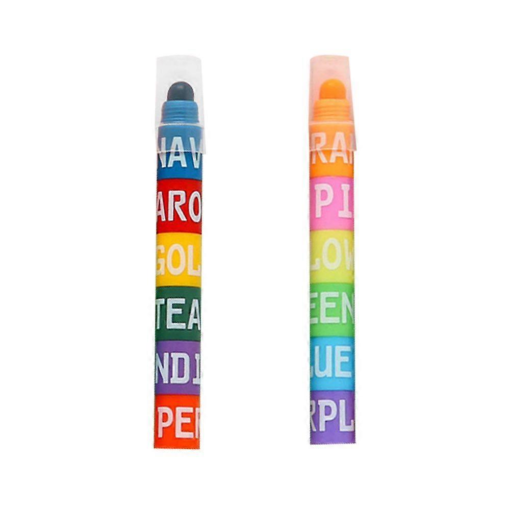 2pcs Mark Pens Convenient Highlighters Durable Office DIY Note Markers
