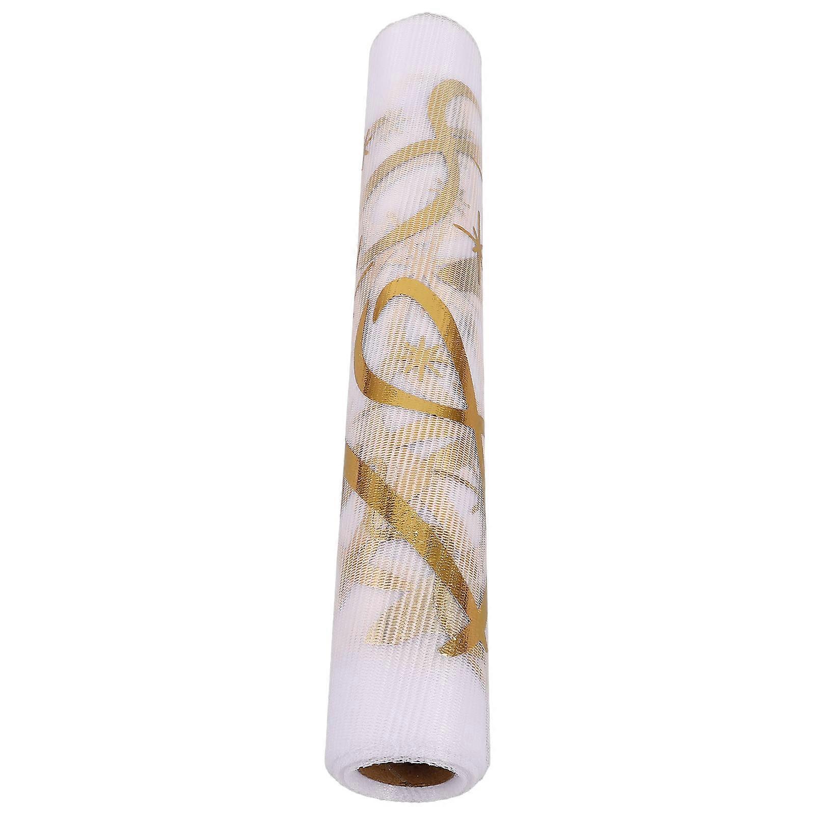 Gold Foil Mesh Table Runner for 18Th Birthday Party Decor 2Pcs