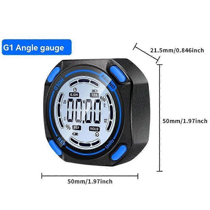 Digital Angle Gauge Magnetic Protractor Inclinometer Level Angle Finder Angle Cube Level Box with B