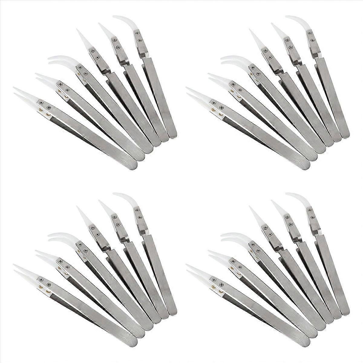 6 Pcs Precision Ceramic Reverse Solder Tweezers, Non-Conductive