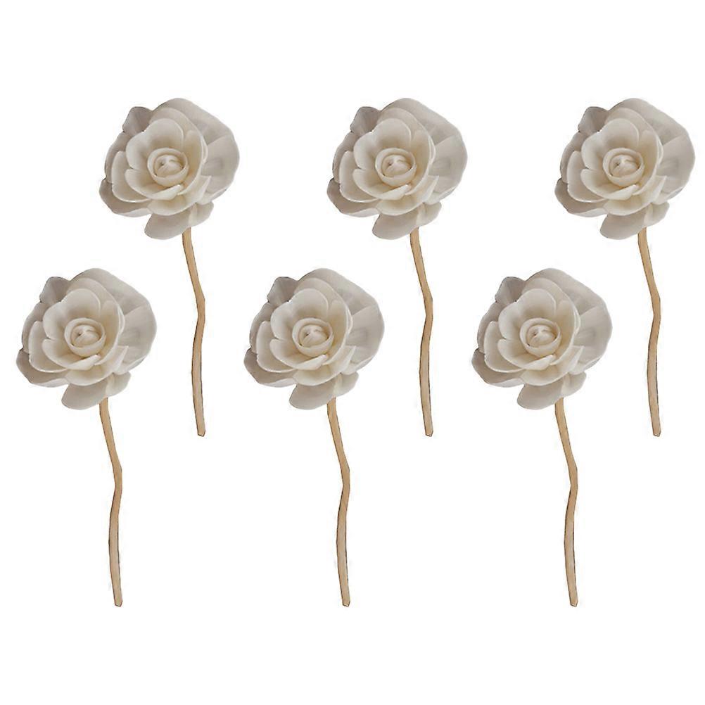 Aroma Diffuser Sticks for Perfume Diffusion 6Pcs Beige Rattan Sticks