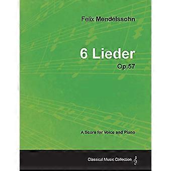 Felix Mendelssohn-6 Lieder-Op.57-A Partitur for stemme og piano