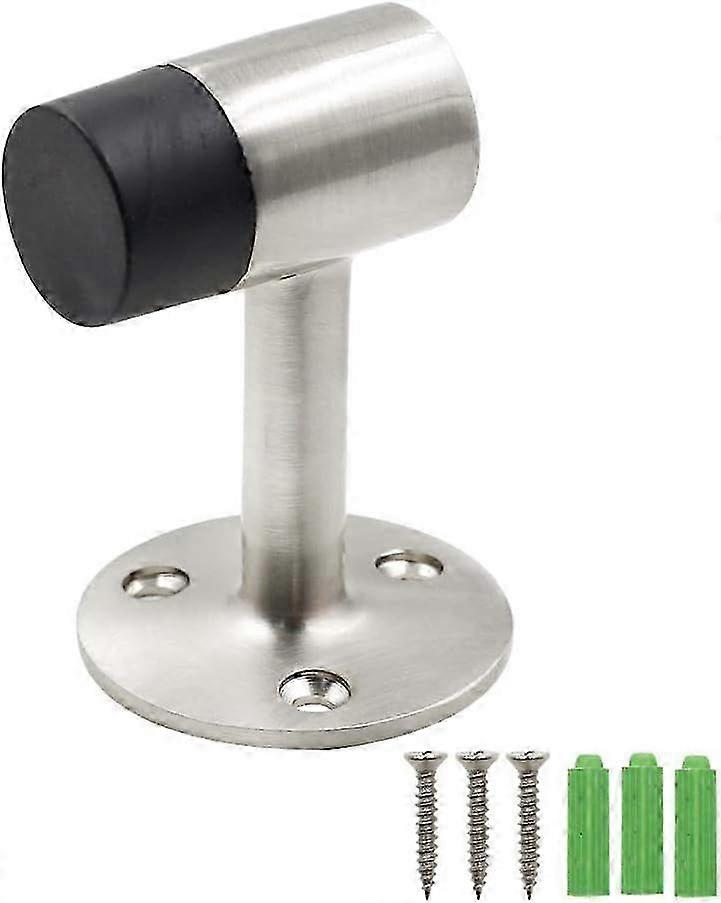 Batente de porta de aço inoxidável de 75 mm (3 polegadas), resistente, para piso - Pacote com 1 unidade
