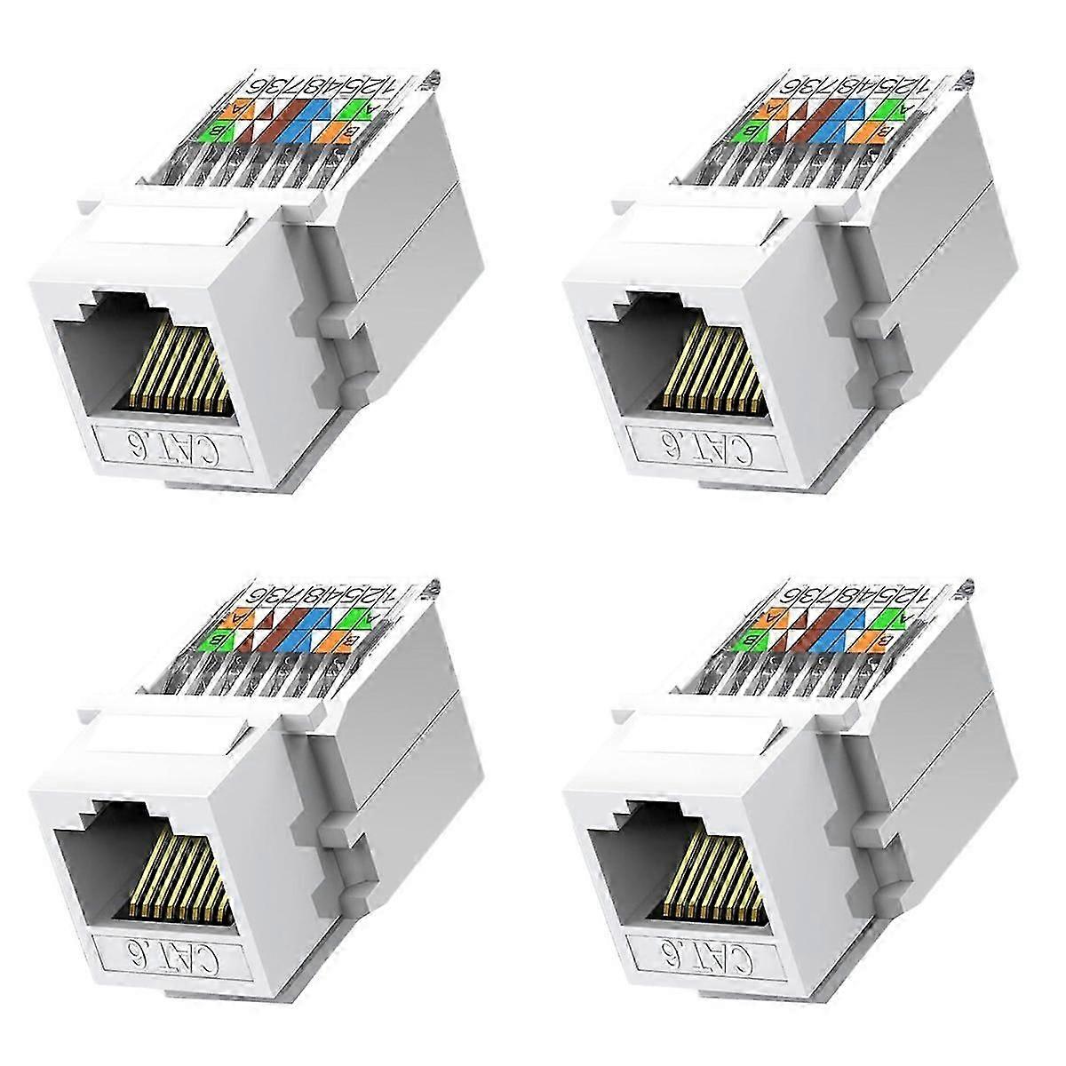 10 Pack Cat6 RJ45 Jack, Tool Less No Punch-Down Tool