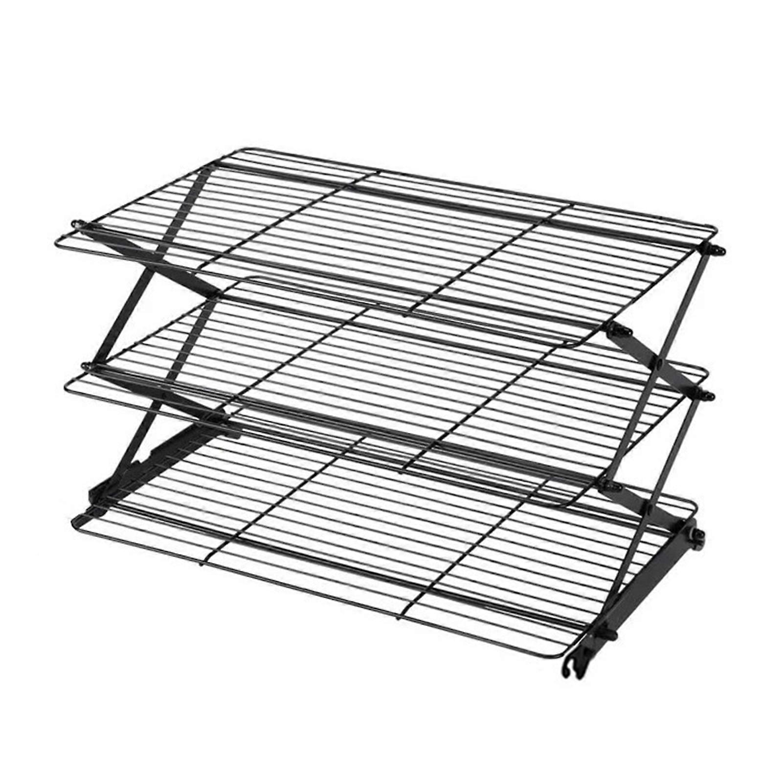 Collapsible Cooling Rack with 3/4 Tier and Adjustable Stackable Design for Cake Cooling