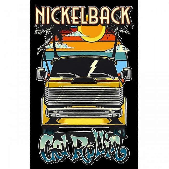 Affiche textile Nickelback Get Rollin'
