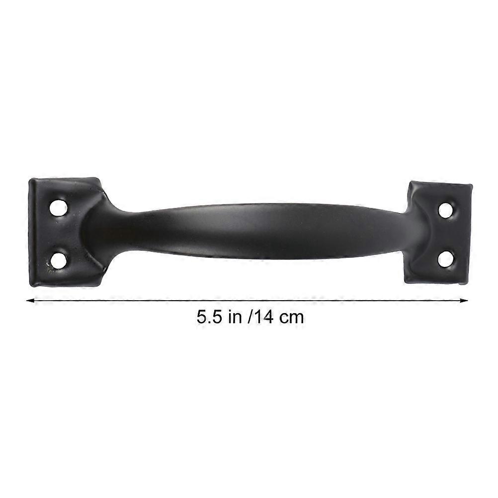 Black Kitchen Cabinet Handle Retro Dumpling Style Pull Ring Knob 12Pcs