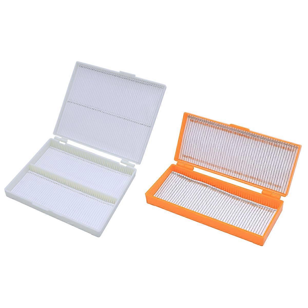 Storage Box Slide 50 Grid Professional Box for Microscope Slide Storage