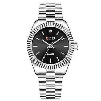 Women's Two-Tone Fluted Bezel Silver & Gold Strap Office Casual Evening Quartz Watch