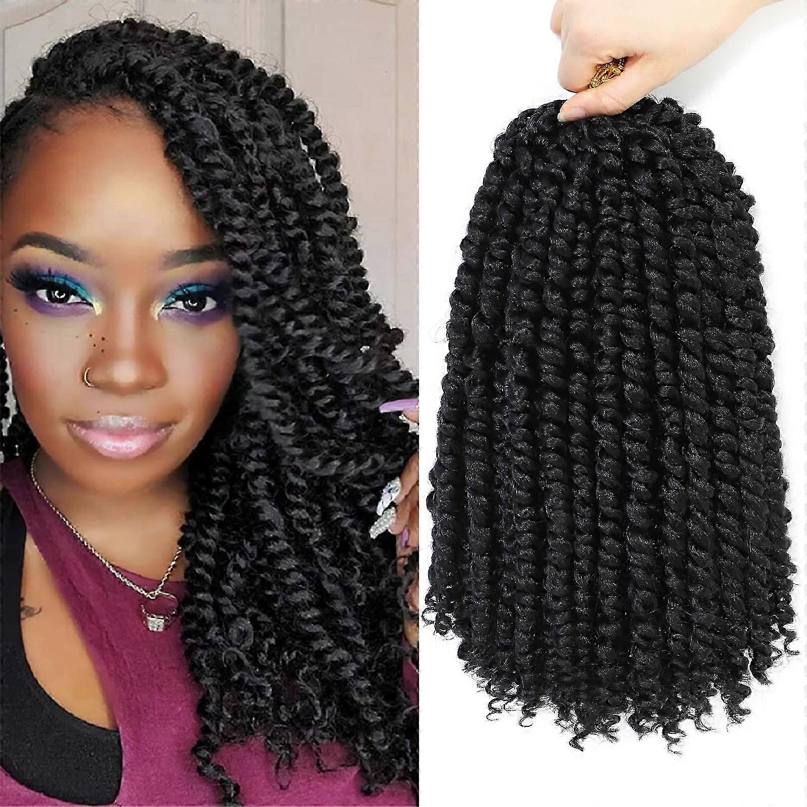 12" Passion Twist Tığ Örgü Saç Modeli 1B Hafif Koruyucu Saç Modeli