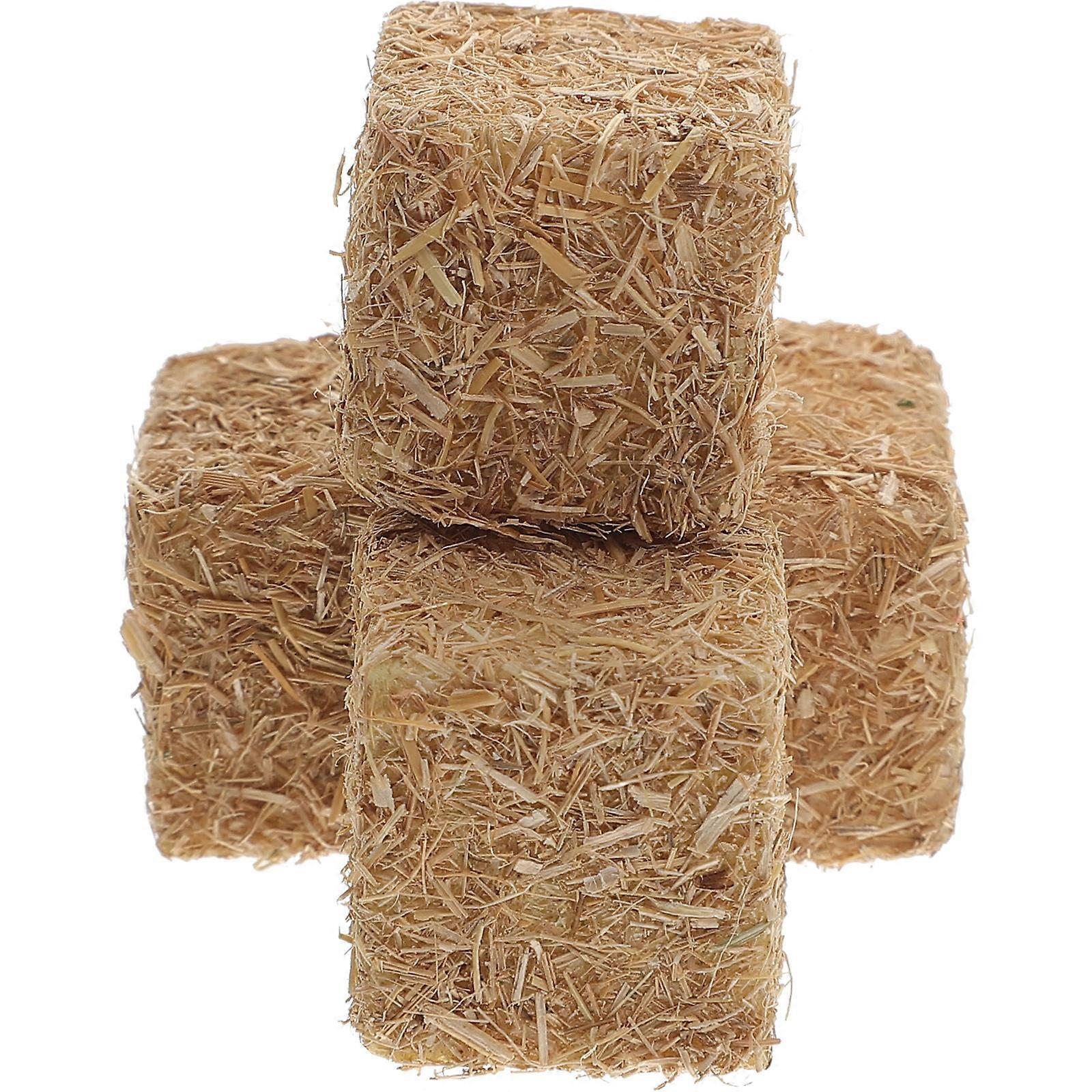 4Pcs Realistisk Haystack Dekor Utendørs Scene Decor Mini House Scene Haystack Dekor