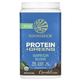 Sunwarrior, Warrior Blend, Protein + Greens, Chocolate, 1.65 lb (750 g)