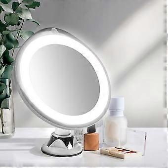 10x Magnifying LED Makeup Vanity Mirror with Suction Cup - Perfect for Flawless Grooming & Makeup Application