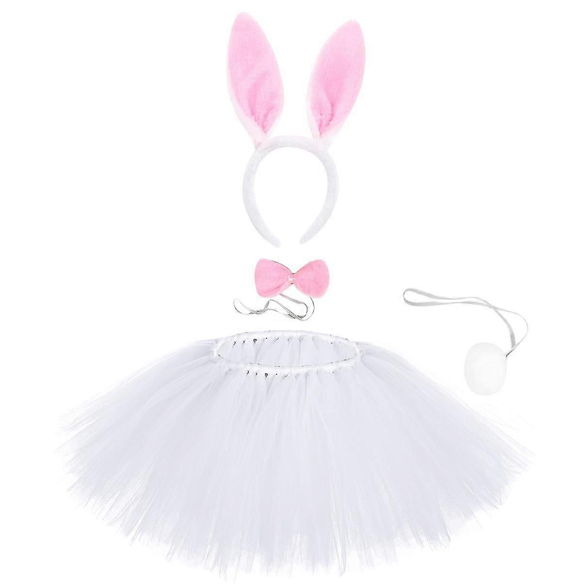 Easter Bunny White Tutu Girls' Performance Bustier Set