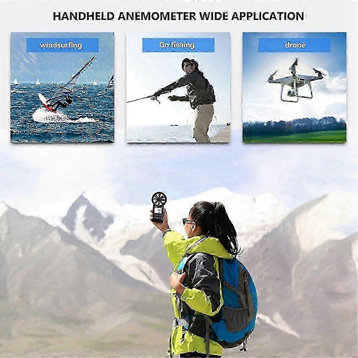 Intelligent High Precision Handheld Digital Anemometer for Wind Speed & Volume Testing