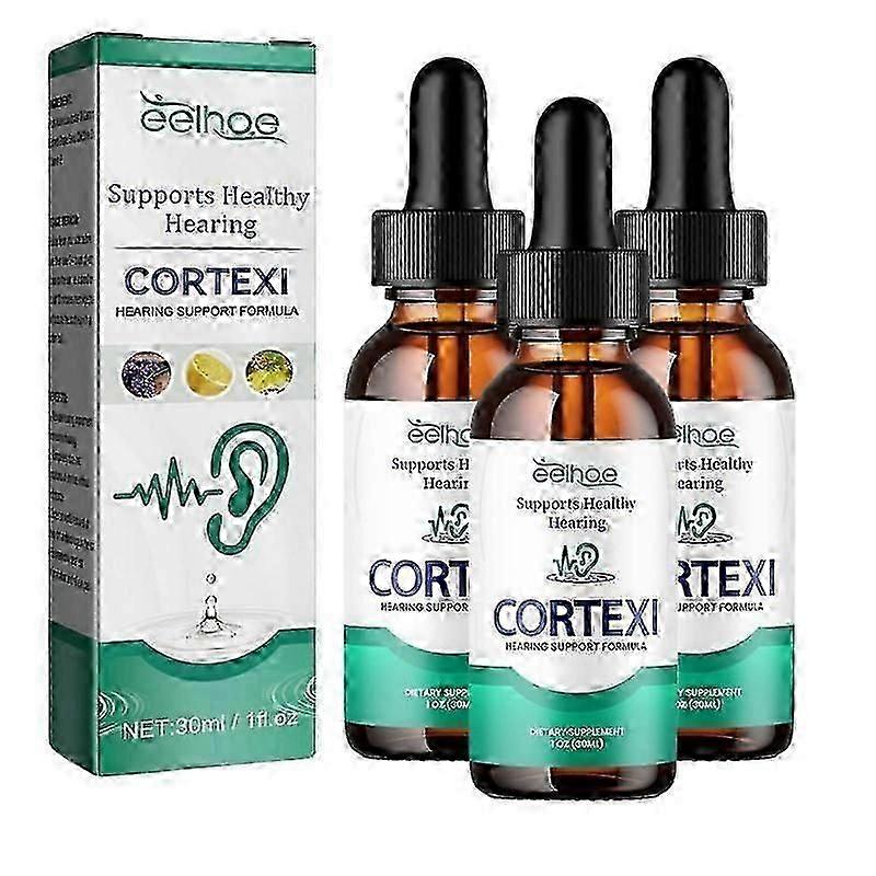 3st Cortexi Drops - För Öronhälsa, Hörselstöd, Frisk Trumhinna 30ml