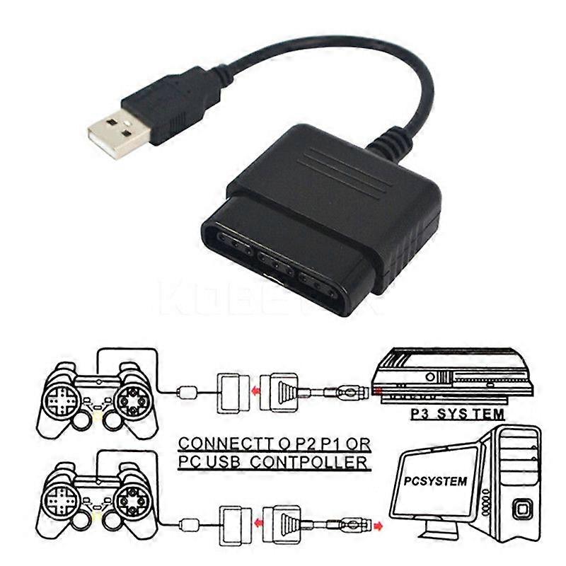 compatible withPS3/PS2 Dualshock Joypad GamePad to PS3 PC USB Games Controller Adapter Converter Cable without Driver