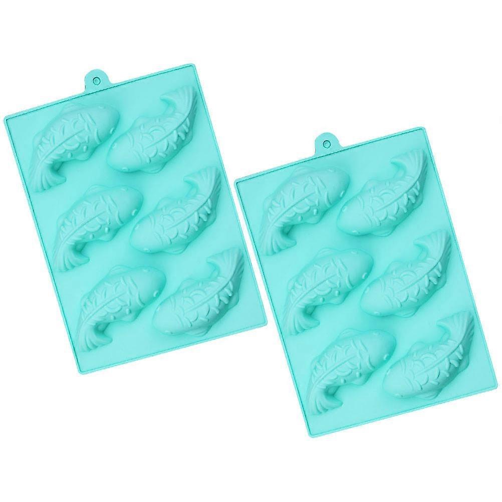 Silicone Baking Molds Carp Shape for Cake Making 2Pcs Set