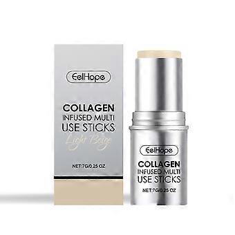 Eelhope collagen makeup stick Moisturizing natural multi color powder blusher lipstick stick Repairing high gloss makeup stick