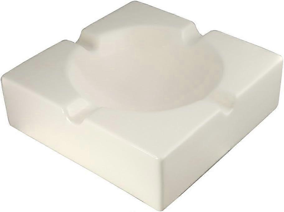 Ceramic Patio Cigar Ashtray, White