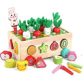 Kleinkinder Montessori Holz Lernspielzeug für Baby Jungen Mädchen Alter 2 3 4 Jahre alt, Form Sortieren Spielzeug Geschenke für Kinder 2-4, Holz Vorschule Lernflosse